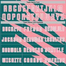 Load image into Gallery viewer, Custom Medium Pink Teal-White Abstract Line Sports Sublimation Soccer Uniform Jersey