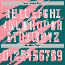 Load image into Gallery viewer, Custom Medium Pink Teal-White Abstract Line Sports Sublimation Soccer Uniform Jersey