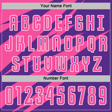 Load image into Gallery viewer, Custom Pink Purple-White Abstract Line Sports Sublimation Soccer Uniform Jersey