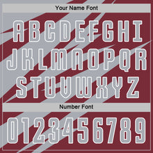 Load image into Gallery viewer, Custom Gray Burgundy-White Abstract Line Sports Sublimation Soccer Uniform Jersey