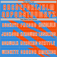 Charger l'image dans la galerie, Custom Orange Powder Blue-White Abstract Line Sports Sublimation Soccer Uniform Jersey