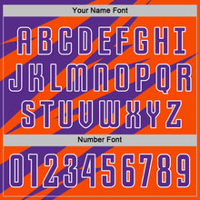 Загрузить изображение в средство просмотра галереи, Custom Purple Orange-White Abstract Line Sports Sublimation Soccer Uniform Jersey