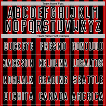 Загрузить изображение в средство просмотра галереи, Custom Red Black-White Stripe Sports Sublimation Soccer Uniform Jersey