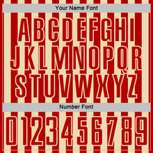 Загрузить изображение в средство просмотра галереи, Custom Red Cream Stripe Sports Sublimation Soccer Uniform Jersey