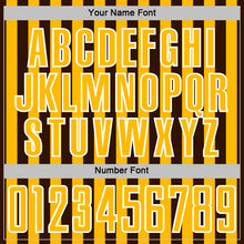 Charger l'image dans la galerie, Custom Brown Gold-White Stripe Sports Sublimation Soccer Uniform Jersey