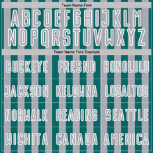 Charger l'image dans la galerie, Custom Teal Gray-White Stripe Sports Sublimation Soccer Uniform Jersey