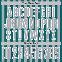 Charger l'image dans la galerie, Custom Teal Gray-White Stripe Sports Sublimation Soccer Uniform Jersey