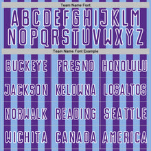 Load image into Gallery viewer, Custom Light Blue Purple-White Stripe Sports Sublimation Soccer Uniform Jersey