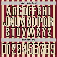 Load image into Gallery viewer, Custom Crimson Cream-Black Stripe Sports Sublimation Soccer Uniform Jersey