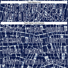 Загрузить изображение в средство просмотра галереи, Custom Navy Silver-White Abstract Line Sports Sublimation Soccer Uniform Jersey