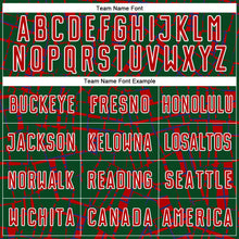 Charger l'image dans la galerie, Custom Green Red-White Abstract Line Sports Sublimation Soccer Uniform Jersey