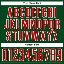 Charger l'image dans la galerie, Custom Green Red-White Abstract Line Sports Sublimation Soccer Uniform Jersey