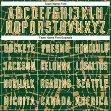 Charger l'image dans la galerie, Custom Green Old Gold-White Abstract Line Sports Sublimation Soccer Uniform Jersey