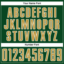 Charger l'image dans la galerie, Custom Green Old Gold-White Abstract Line Sports Sublimation Soccer Uniform Jersey