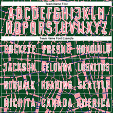 Charger l'image dans la galerie, Custom Green Medium Pink-White Abstract Line Sports Sublimation Soccer Uniform Jersey