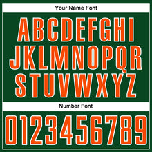 Load image into Gallery viewer, Custom Green Orange-White Abstract Line Sports Sublimation Soccer Uniform Jersey