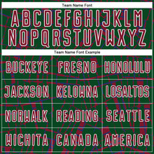 Charger l'image dans la galerie, Custom Green Crimson-White Abstract Line Sports Sublimation Soccer Uniform Jersey