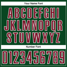 Charger l'image dans la galerie, Custom Green Crimson-White Abstract Line Sports Sublimation Soccer Uniform Jersey