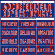 Laden Sie das Bild in den Galerie-Viewer, Custom Royal Red-White Abstract Line Sports Sublimation Soccer Uniform Jersey