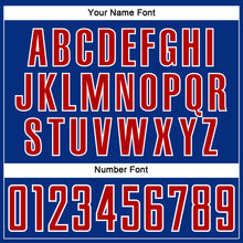 Laden Sie das Bild in den Galerie-Viewer, Custom Royal Red-White Abstract Line Sports Sublimation Soccer Uniform Jersey