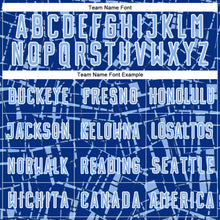 Laden Sie das Bild in den Galerie-Viewer, Custom Royal Light Blue-White Abstract Line Sports Sublimation Soccer Uniform Jersey