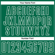 Load image into Gallery viewer, Custom Kelly Green White Abstract Line Sports Sublimation Soccer Uniform Jersey