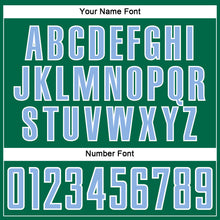 Загрузить изображение в средство просмотра галереи, Custom Kelly Green Light Blue-White Abstract Line Sports Sublimation Soccer Uniform Jersey