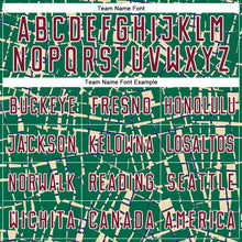 Загрузить изображение в средство просмотра галереи, Custom Kelly Green Crimson Cream-White Abstract Line Sports Sublimation Soccer Uniform Jersey