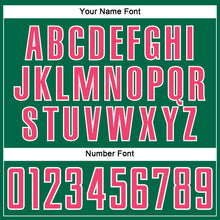 Загрузить изображение в средство просмотра галереи, Custom Kelly Green Neon Pink-White Abstract Line Sports Sublimation Soccer Uniform Jersey