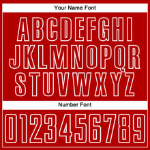 Load image into Gallery viewer, Custom Red White-Blue Abstract Line Sports Sublimation Soccer Uniform Jersey