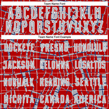 Charger l'image dans la galerie, Custom Red Gray White-Blue Abstract Line Sports Sublimation Soccer Uniform Jersey