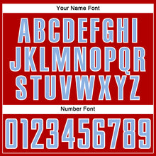 Загрузить изображение в средство просмотра галереи, Custom Red Light Blue-White Abstract Line Sports Sublimation Soccer Uniform Jersey