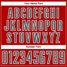 Загрузить изображение в средство просмотра галереи, Custom Red Steel Gray-White Abstract Line Sports Sublimation Soccer Uniform Jersey