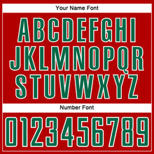 Charger l'image dans la galerie, Custom Red Kelly Green-White Abstract Line Sports Sublimation Soccer Uniform Jersey