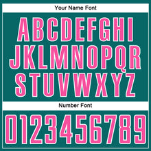 Загрузить изображение в средство просмотра галереи, Custom Teal Pink-White Abstract Line Sports Sublimation Soccer Uniform Jersey