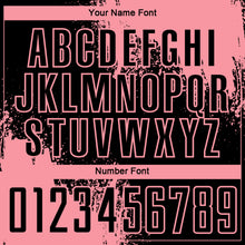 Load image into Gallery viewer, Custom Black Medium Pink Abstract Brush Stroke Sports Sublimation Soccer Uniform Jersey