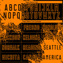 Charger l'image dans la galerie, Custom Black Bay Orange Abstract Brush Stroke Sports Sublimation Soccer Uniform Jersey