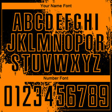 Charger l'image dans la galerie, Custom Black Bay Orange Abstract Brush Stroke Sports Sublimation Soccer Uniform Jersey