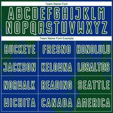 Load image into Gallery viewer, Custom Royal Green-White Abstract Brush Stroke Sports Sublimation Soccer Uniform Jersey