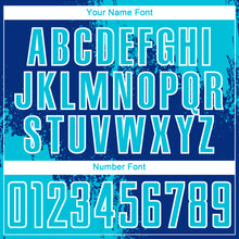 Загрузить изображение в средство просмотра галереи, Custom Royal Lakes Blue-White Abstract Brush Stroke Sports Sublimation Soccer Uniform Jersey