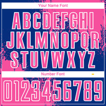 Load image into Gallery viewer, Custom Royal Pink-White Abstract Brush Stroke Sports Sublimation Soccer Uniform Jersey
