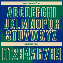 Charger l'image dans la galerie, Custom Royal Kelly Green-Cream Abstract Brush Stroke Sports Sublimation Soccer Uniform Jersey