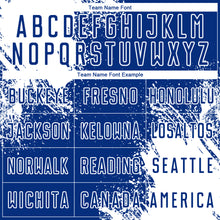 Load image into Gallery viewer, Custom Royal White Abstract Brush Stroke Sports Sublimation Soccer Uniform Jersey