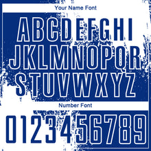 Load image into Gallery viewer, Custom Royal White Abstract Brush Stroke Sports Sublimation Soccer Uniform Jersey