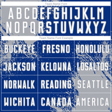 Load image into Gallery viewer, Custom Royal White-Gray Abstract Brush Stroke Sports Sublimation Soccer Uniform Jersey