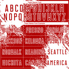 Load image into Gallery viewer, Custom Red White Abstract Brush Stroke Sports Sublimation Soccer Uniform Jersey