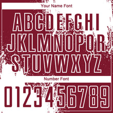 Загрузить изображение в средство просмотра галереи, Custom Crimson White Abstract Brush Stroke Sports Sublimation Soccer Uniform Jersey