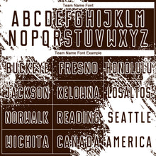 Laden Sie das Bild in den Galerie-Viewer, Custom Brown White Abstract Brush Stroke Sports Sublimation Soccer Uniform Jersey