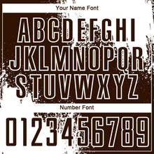 Laden Sie das Bild in den Galerie-Viewer, Custom Brown White Abstract Brush Stroke Sports Sublimation Soccer Uniform Jersey