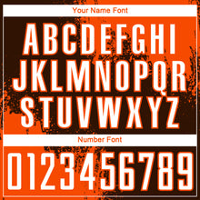 Загрузить изображение в средство просмотра галереи, Custom Brown White-Orange Abstract Brush Stroke Sports Sublimation Soccer Uniform Jersey